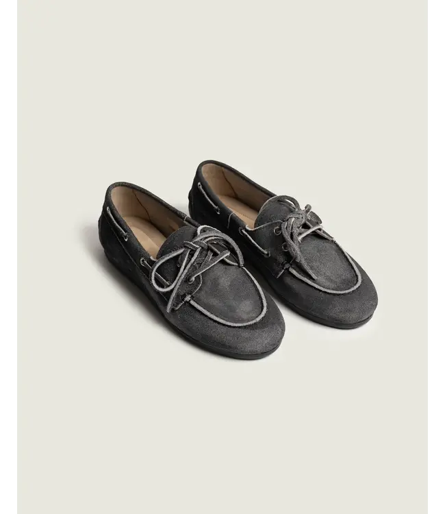 Posa Boat Loafer Suede Night Blue