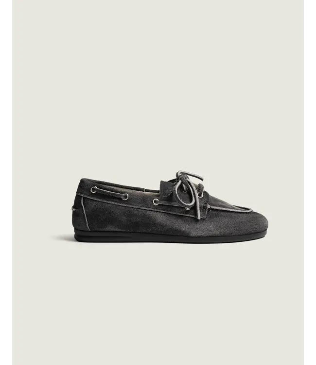 Posa Boat Loafer Suede Night Blue
