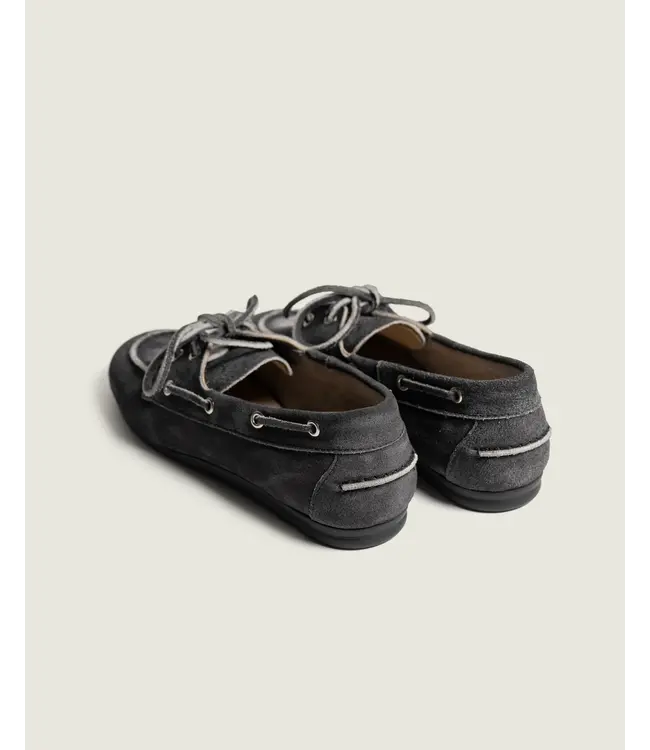 Posa Boat Loafer Suede Night Blue