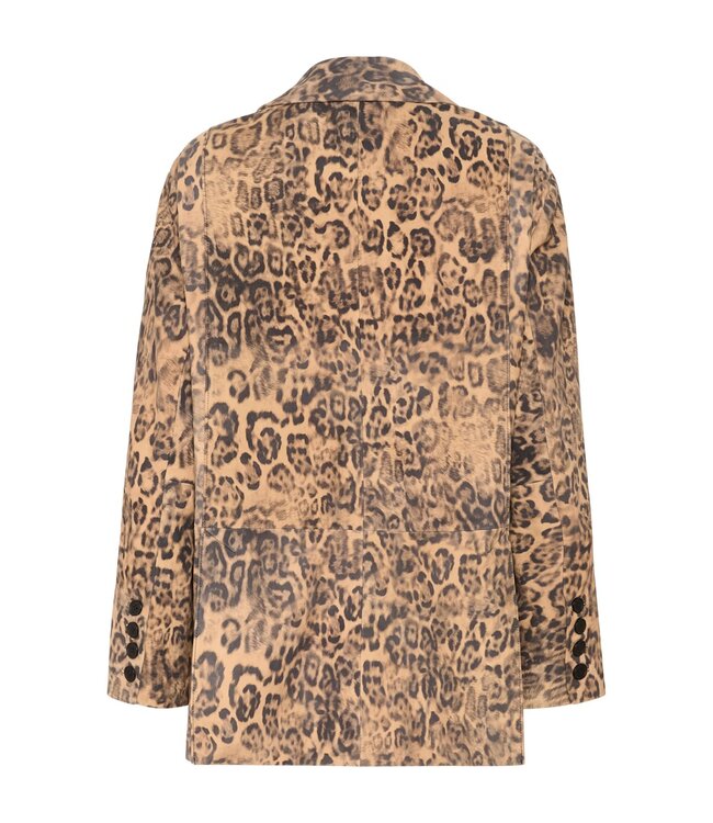 Gestuz Zleane Blazer Leopard Print Leather
