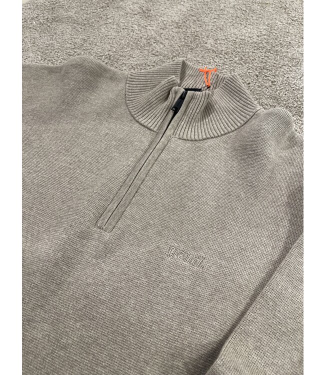 Genti Relaxed Turtle Zip Longsleeve taupe 144
