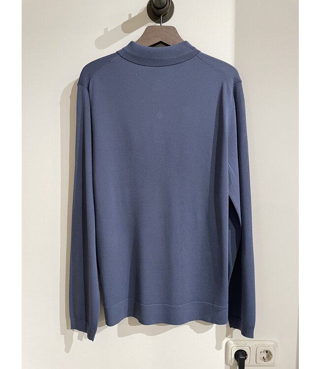 Genti Polo Longsleeve Knit 014 Blue