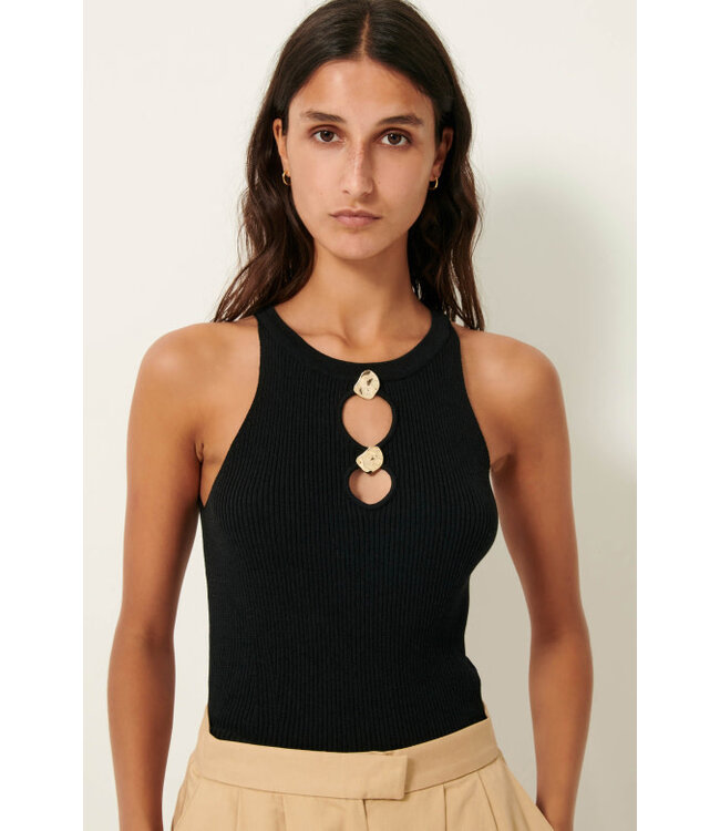 Sessùn Lona Ribbed Tanktop Black