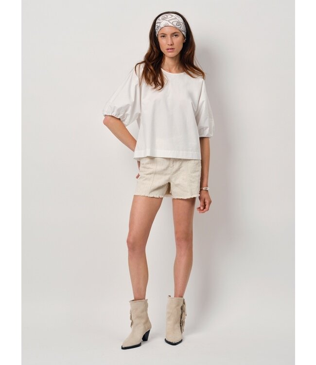 Dante 6 Mikkel Distressed Jeans Shorts Butter Cream