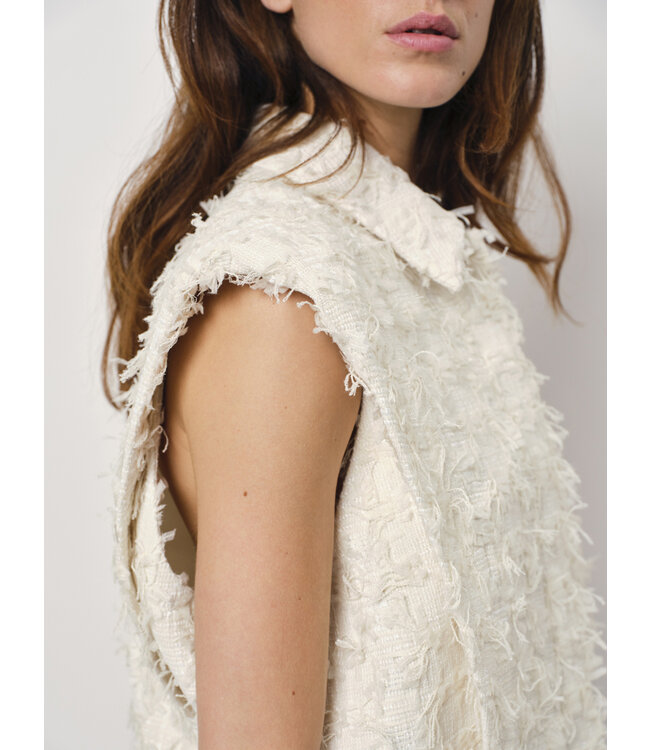 Dante 6 Zoly Jacquard Waistcoat Butter Cream