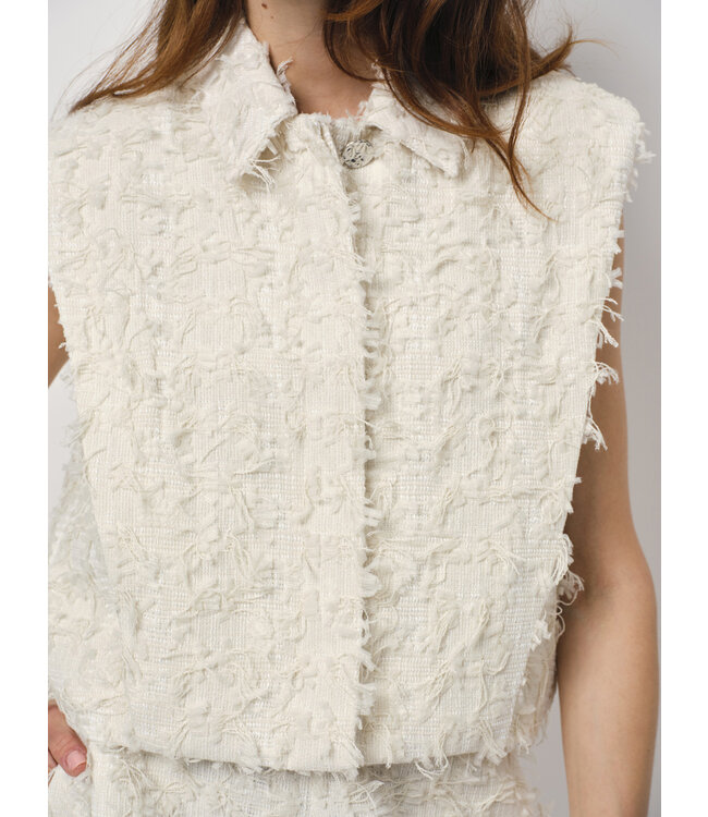 Dante 6 Zoly Jacquard Waistcoat Butter Cream