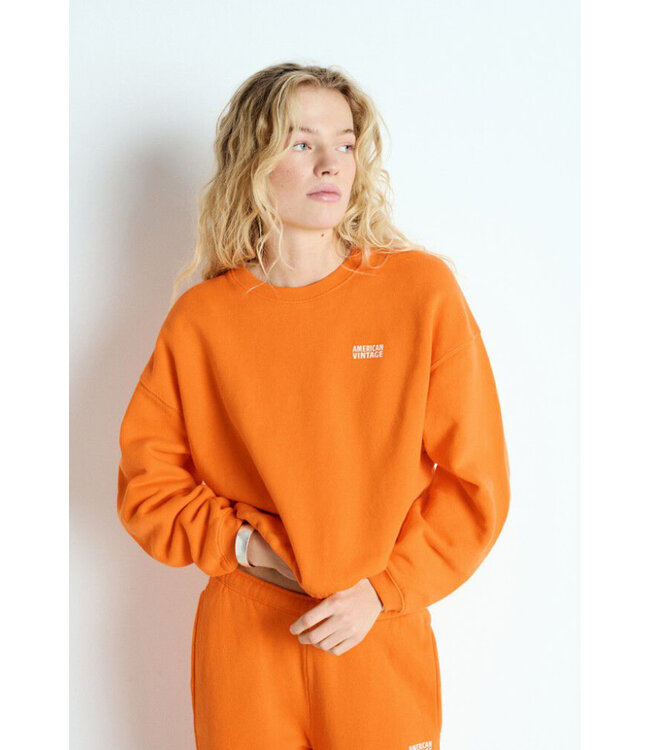 American Vintage Sweat Izubird Nefle Fluo