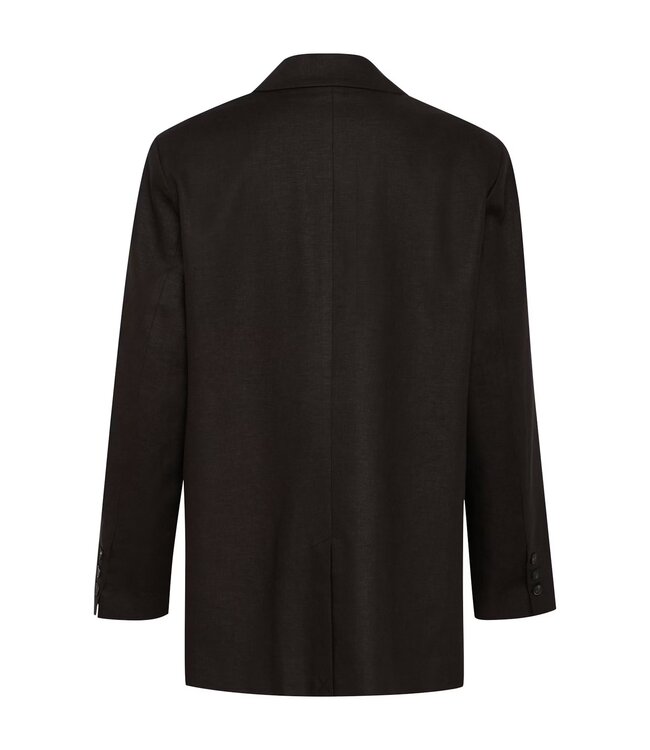 Gestuz Elarah Linnen Blazer Black