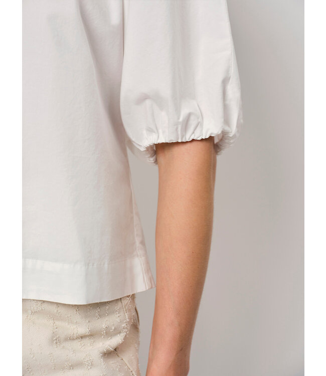 Dante 6 Riann Balloon Sleeve Top White