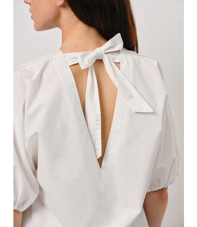 Dante 6 Riann Balloon Sleeve Top White