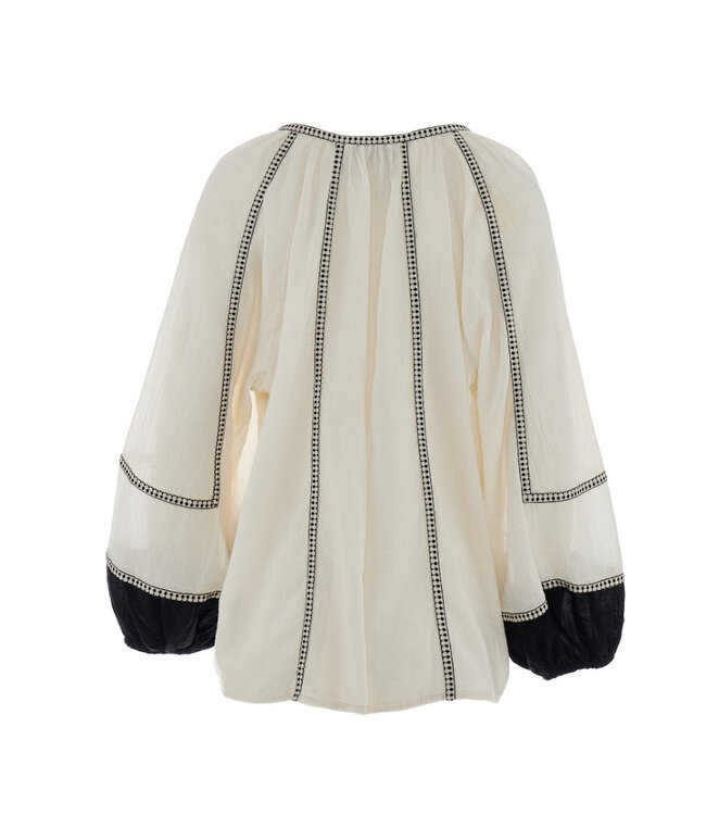 Devotion Epilogue Blouse Black Off White