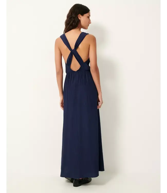 Sessùn Helene Back Tied Dress Blue