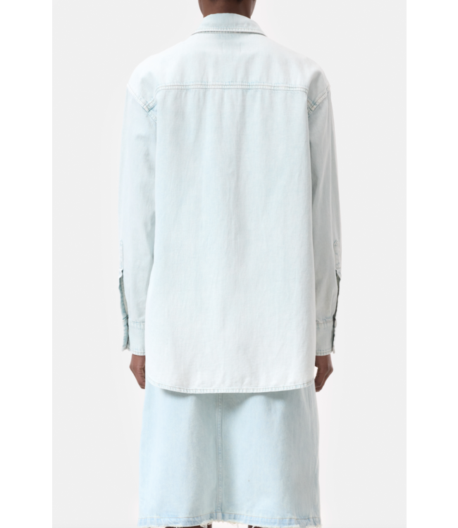 Closed Oversized Blouse Washed Out Blue