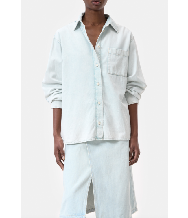 Closed Oversized Blouse Washed Out Blue