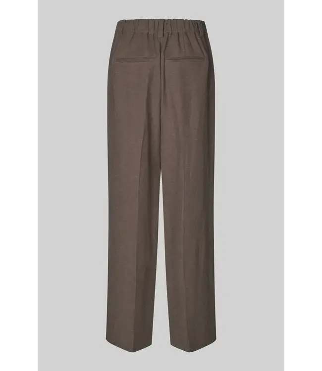 Second Female Lino Trousers Chocolate Brown