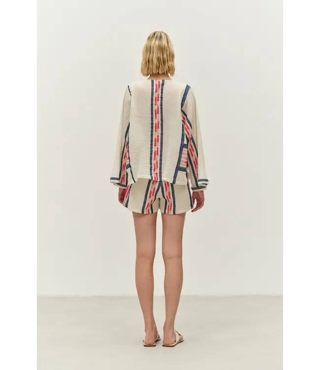 Devotion Dreamy Navy Red Blouse