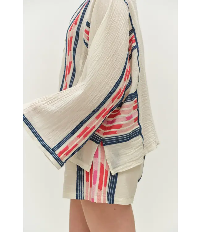 Devotion Dreamy Navy Red Blouse