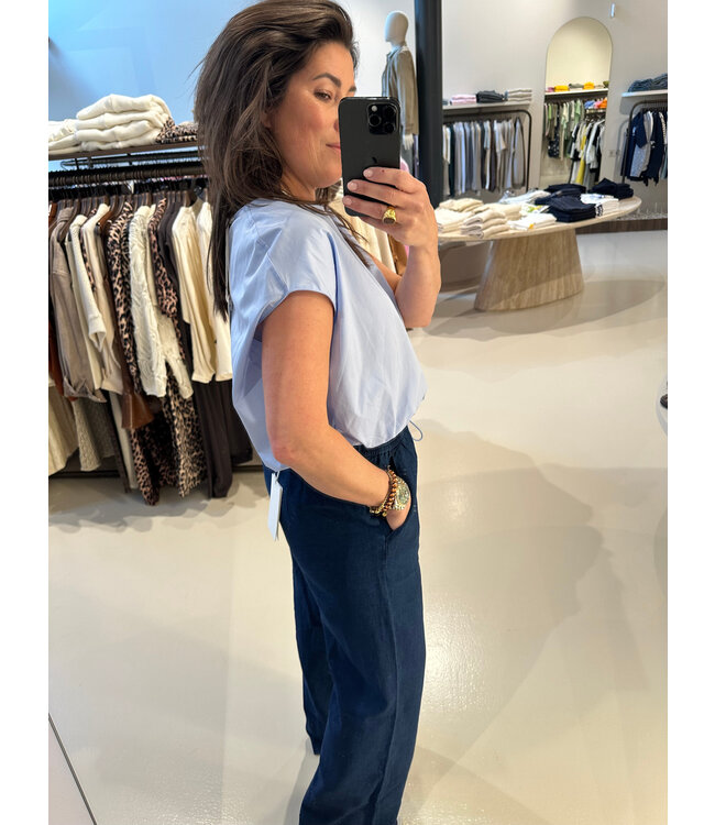 Devotion Loki Cropped Shirt Light Blue