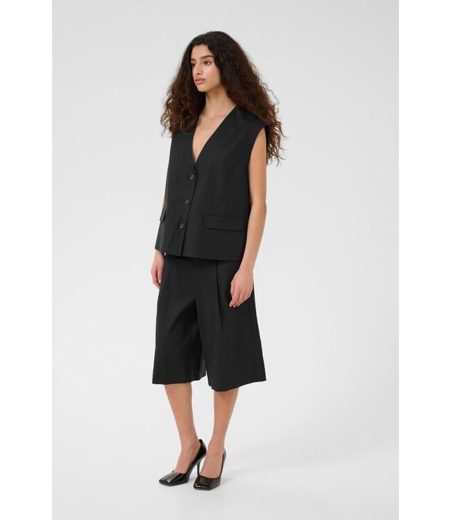 Gestuz Zizza Linnen Short Black