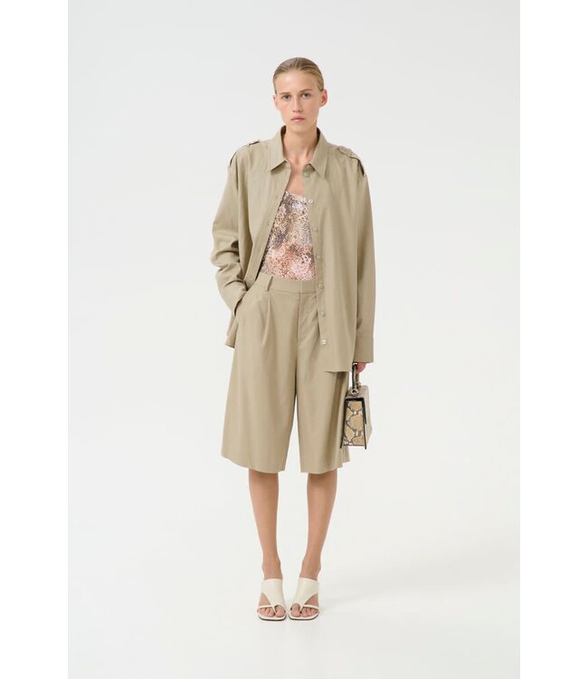 Gestuz Zizza Linnen Short Silver Sage