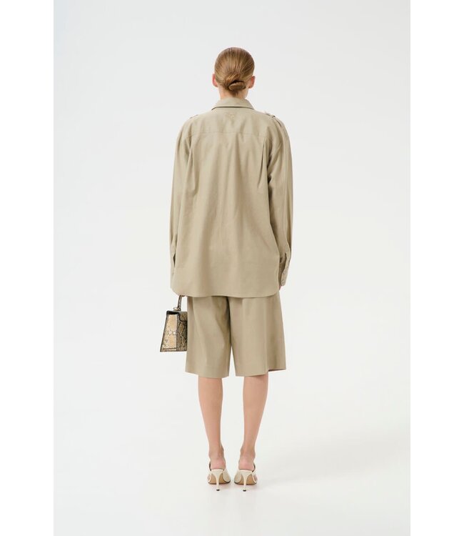 Gestuz Zizza Linnen Short Silver Sage