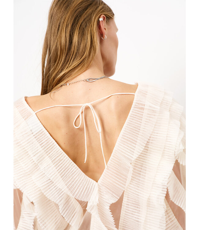 Dante 6 Phora tulle Ruffle Top Butter Cream