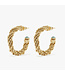Gas Bijoux Bonnie cabochons hoop earrings turquoise