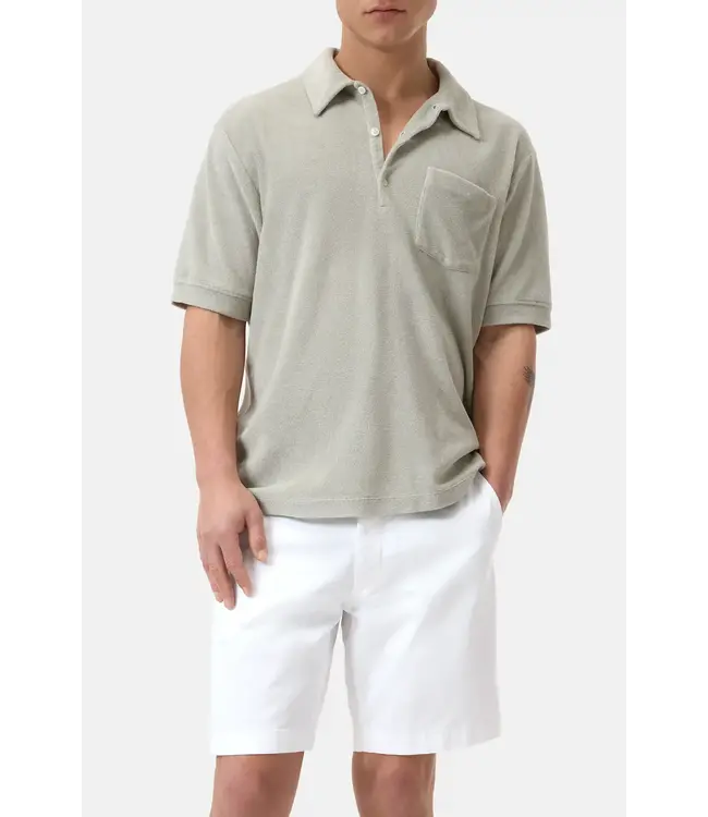 Closed Short Sleeve Polo towelling Cloud Grey