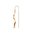 Stine A Jewelry long Twisted hammered chain earring gold