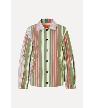 Stine Goya Oversized Utility Jacket Forest Stripe