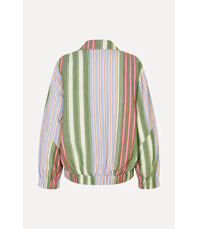 Stine Goya Oversized Utility Jacket Forest Stripe