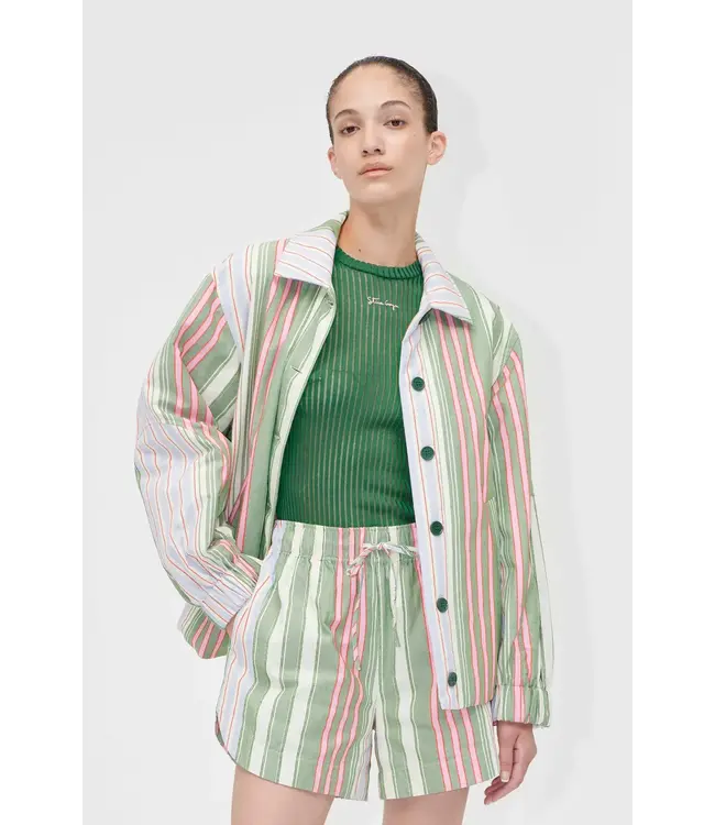 Stine Goya Oversized Utility Jacket Forest Stripe