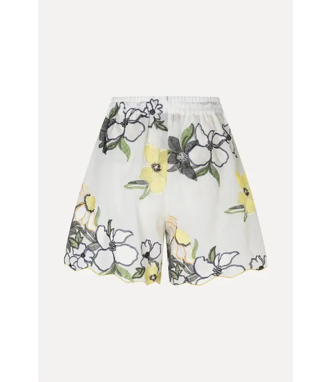 Stine Goya Waistband Short Wild Flowers Embroidery