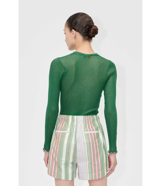 Stine Goya Long Sleeve Crewneck Dark Green