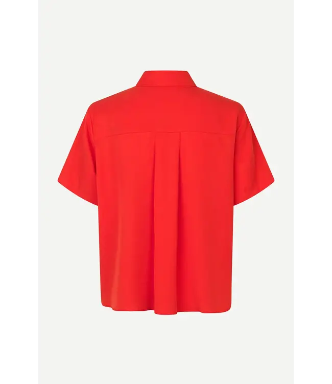 Samsøe Samsøe Mina SS Shirt Flame Scarlet