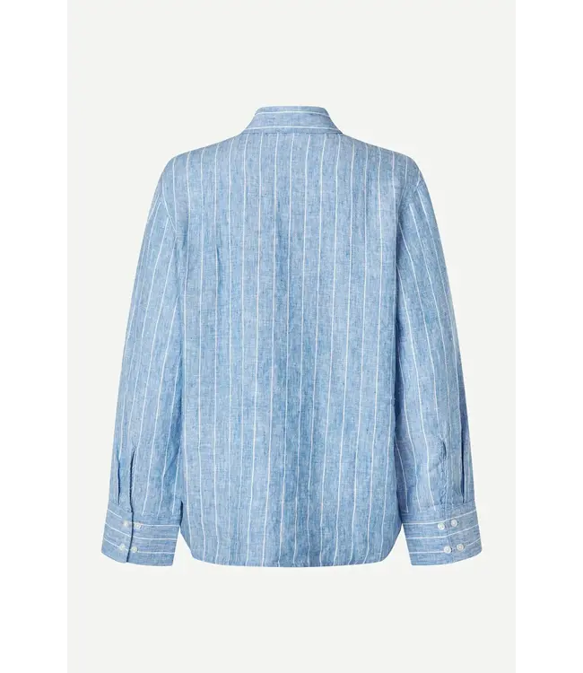 Samsøe Samsøe Sanot Shirt Blue Jasper St.