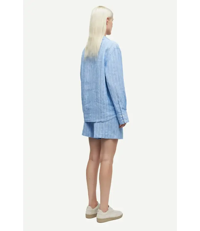 Samsøe Samsøe Sanot Shirt Blue Jasper St.