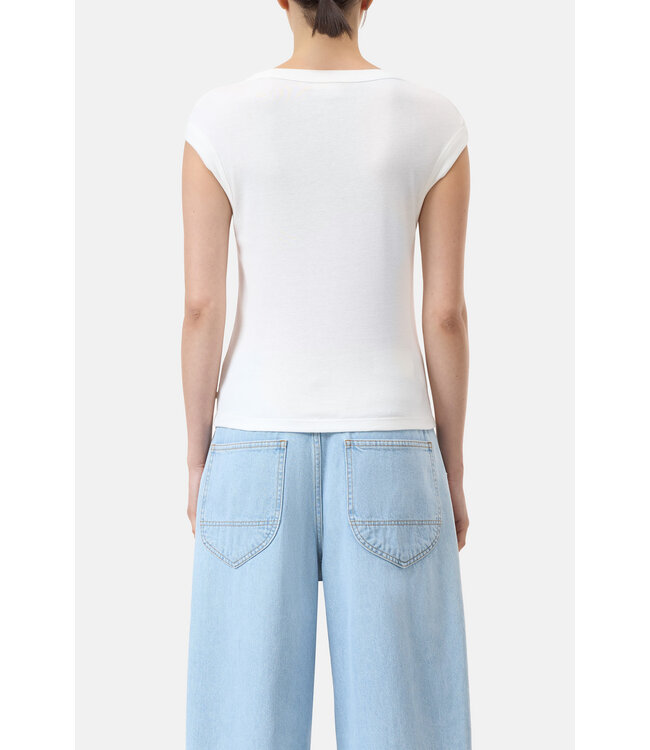 Closed Cap Sleeve T-shit Ivory