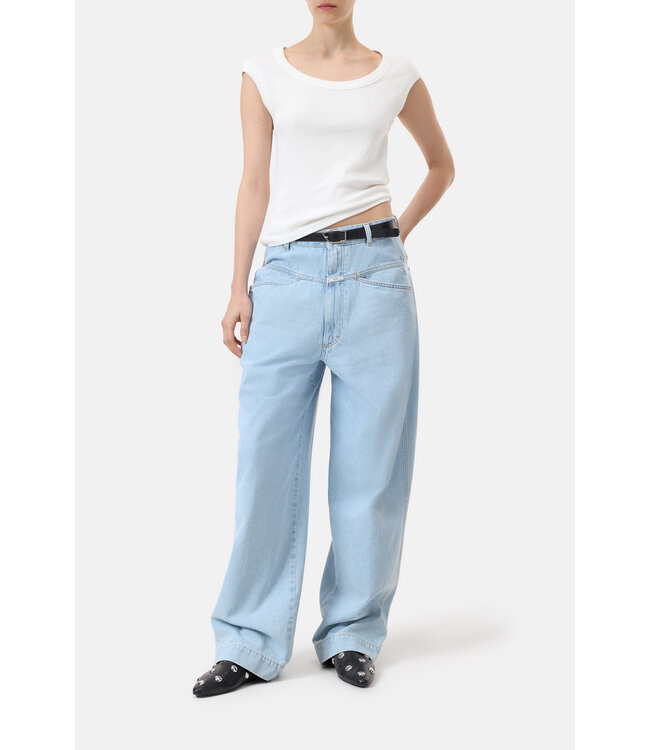 Closed Cap Sleeve T-shirt Ivory