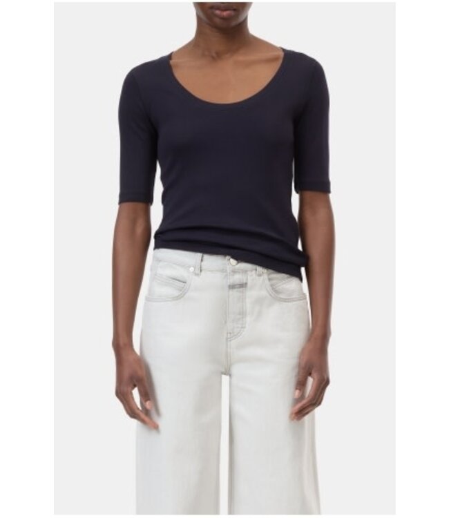 Closed Wide Neck Short Sleeve Dark Night