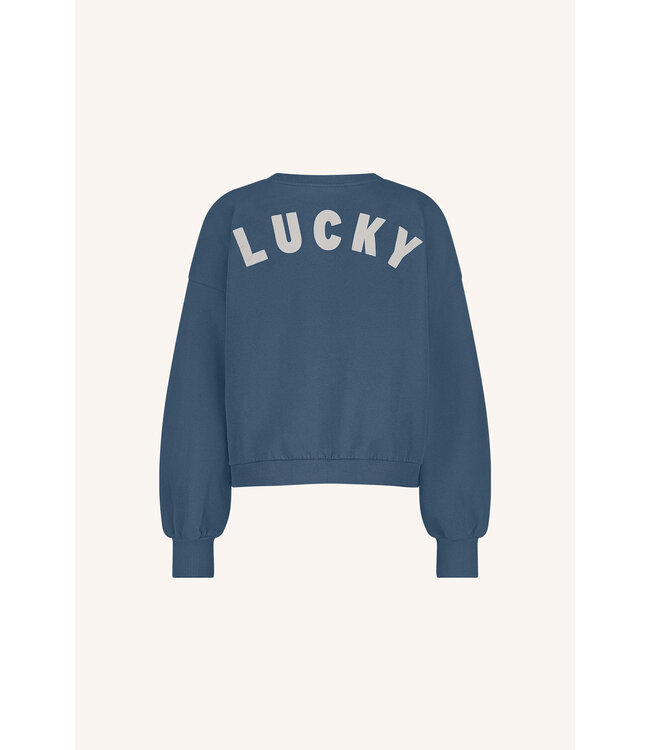By Bar Bibi Luckyt Curve Sweater Winter Blue