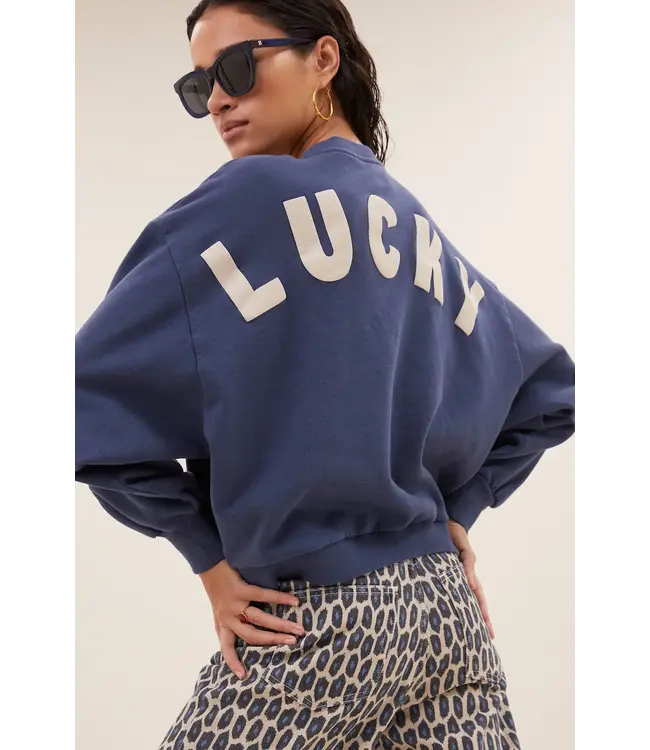 By Bar Bibi Luckyt Curve Sweater Winter Blue