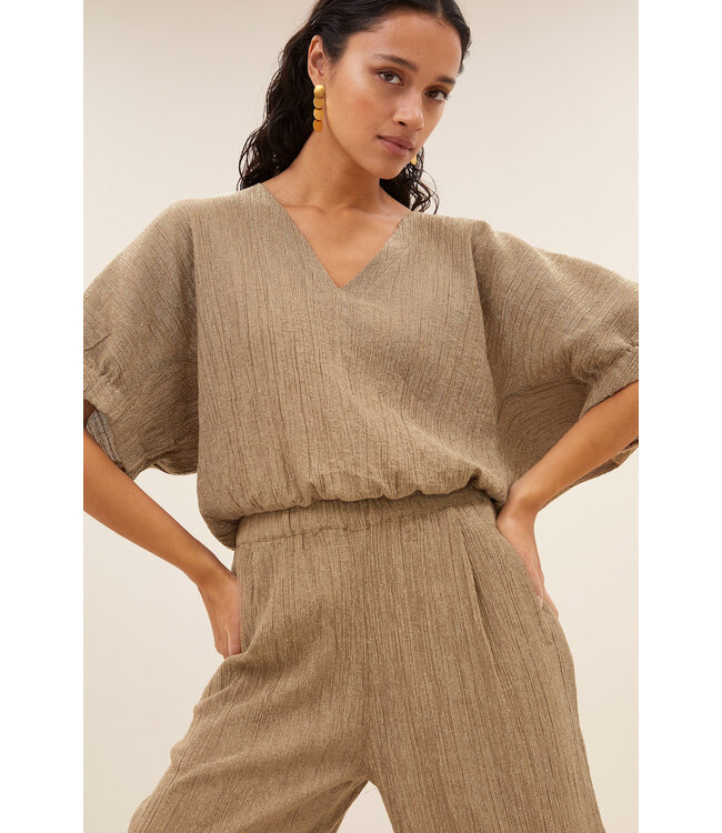 By Bar Mabel Lurex Blouse Gold