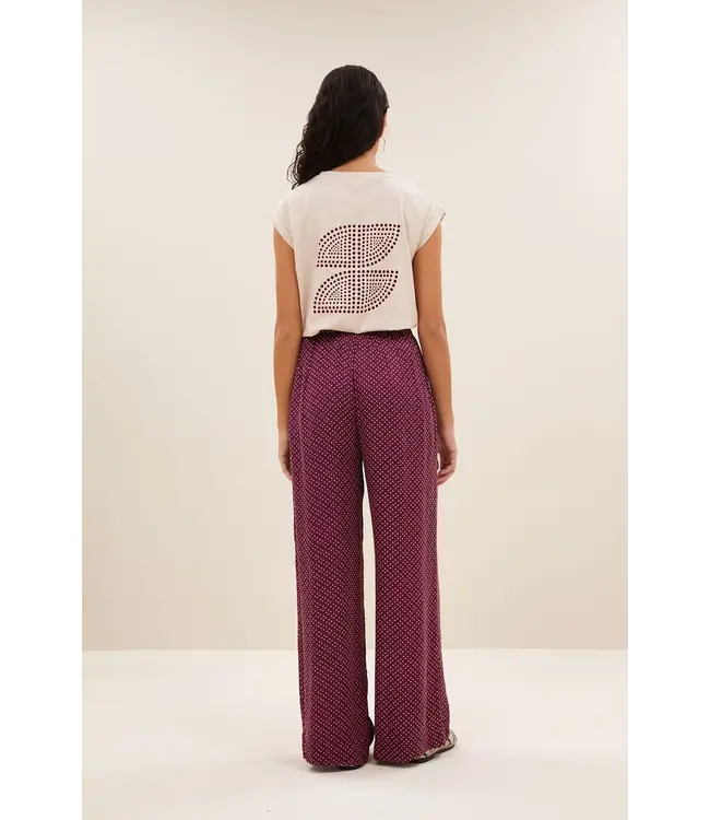 By Bar Thelma Dots Logo Top Oyster Melange