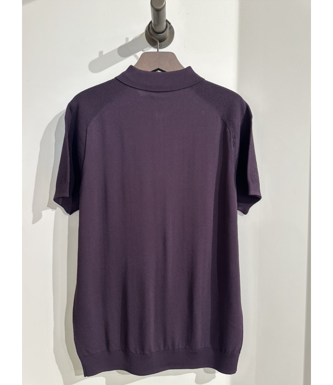 Genti Polo Zip SS K3149-3260 Aubergine 060