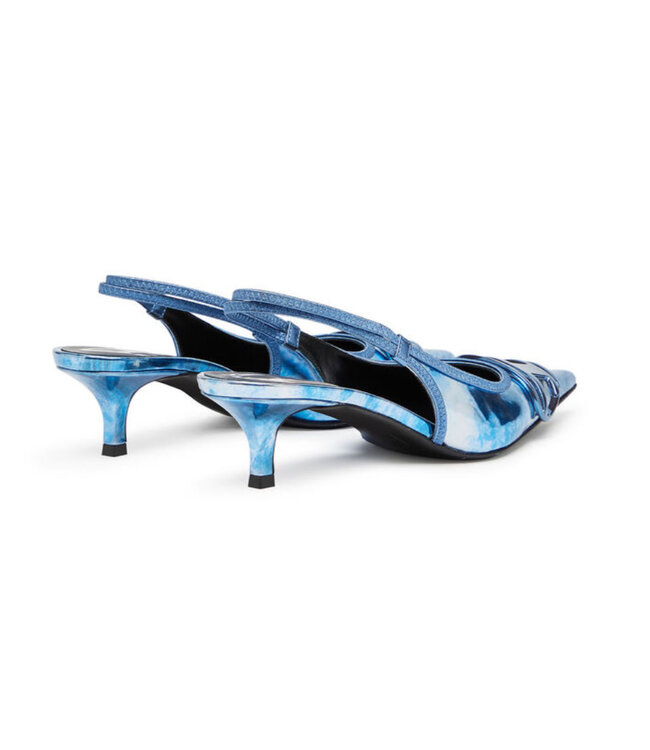 Diesel D-Venus Slingbacks Blue Metallic