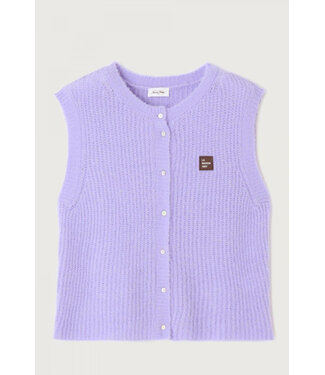 American Vintage East Gilet Pastel Lavender Melange