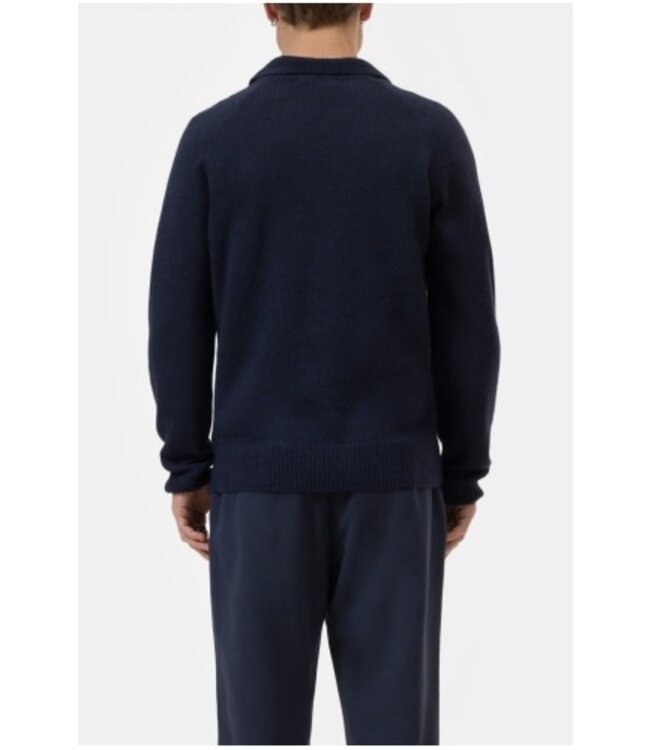 Closed Knitted Polo Jumper Dark Night