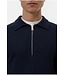 Closed Knitted Polo Jumper Dark Night