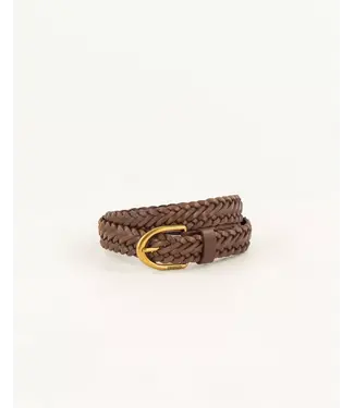 Sessùn Bonito Braided Leather Belt Deep Coffe